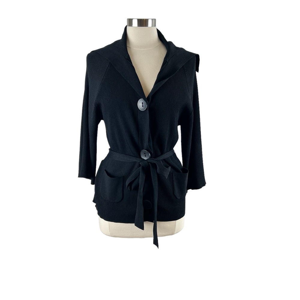tad b Women’s Shawl Collar Button Snap Cardigan Sz L